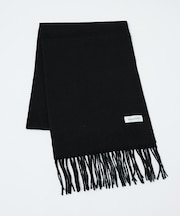 ウール×カシミヤ フリンジ マフラー / ON・OFF兼用