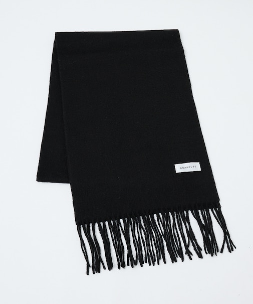 ウール×カシミヤ フリンジ マフラー / ON・OFF兼用