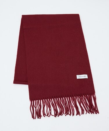 ウール×カシミヤ フリンジ マフラー / ON・OFF兼用