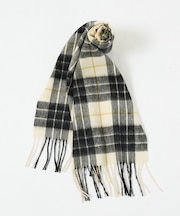 ウール×カシミヤ　チェック マフラー / ON・OFF兼用