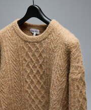 WOOL MIX メランジシャギー アランニット