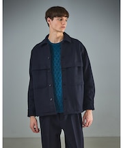 【セットアップ対応】ウールミルド CPOシャツブルゾン/ ボックスシルエット