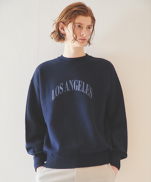 スウェットライク ロゴニット プルオーバー