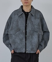 【AH ABAHOUSE】クロップド ネオレザー A-2ジャケット