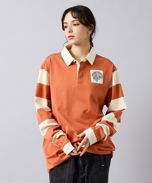 DESCENDANT PUBA POLO LS ラガーシャツ サイズM オレンジ DESCENDANT PUBA POLO LS ラガーシャツ サイズM オレンジ DESCENDANT