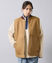 【POLER/ポーラー】DUCK CANVAS VEST/中綿/ユニセックス【W