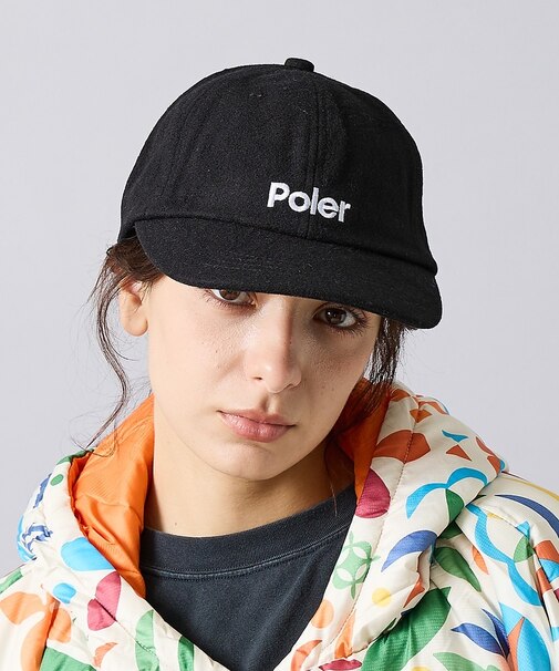 【POLER / ポーラー】WOOL EMB BASEBALL CAP / ウー