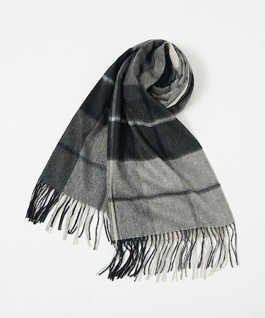 【カシミヤ100％】チェック柄 マフラー 60×160