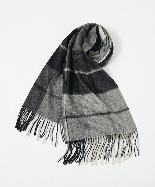 【カシミヤ100％】チェック柄 マフラー 60×160