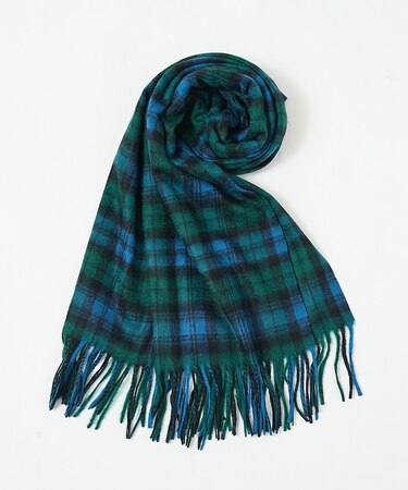 【カシミヤ100％】チェック柄 マフラー 60×160