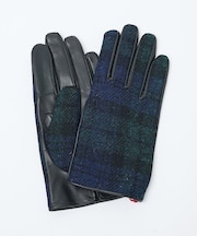 【HarrisTweed】 ラムレザー×ツイード コンビ グローブ / タッチパ