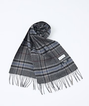 チェック＆ストライプ　ウールマフラー