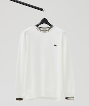 【LACOSTE / ラコステ】ボーダーリブ プルオーバーニット