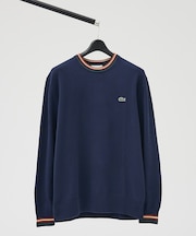 【LACOSTE / ラコステ】ボーダーリブ プルオーバーニット
