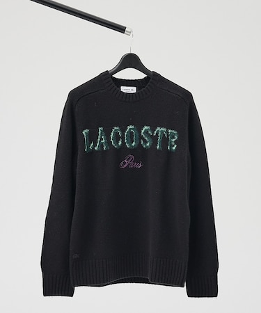 【LACOSTE / ラコステ】ブランドネームロゴシャギーニッティングセーター