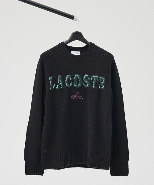 【LACOSTE / ラコステ】ブランドネームロゴシャギーニッティングセーター