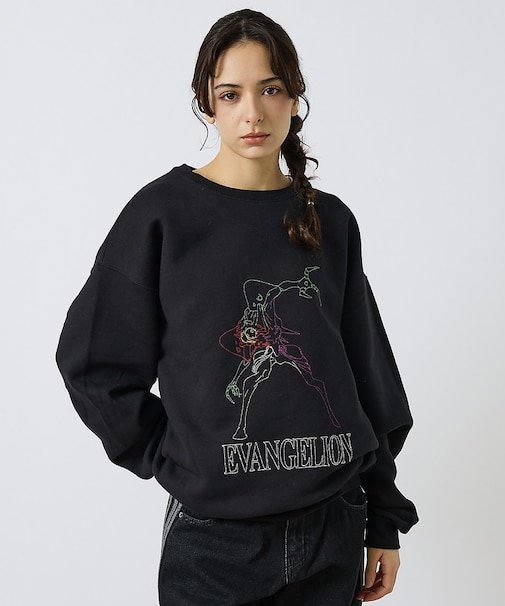 【EVANGELION x FRUIT OF THE LOOM】刺繍 クルーネッ