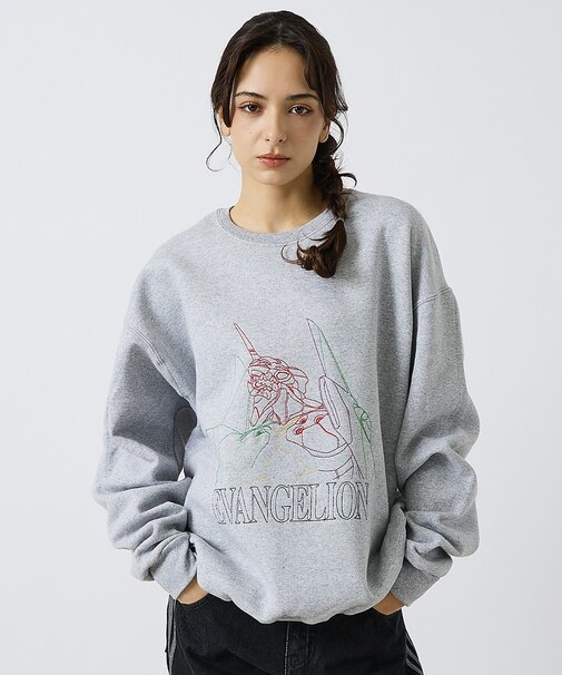 【EVANGELION x FRUIT OF THE LOOM】刺繍 クルーネッ