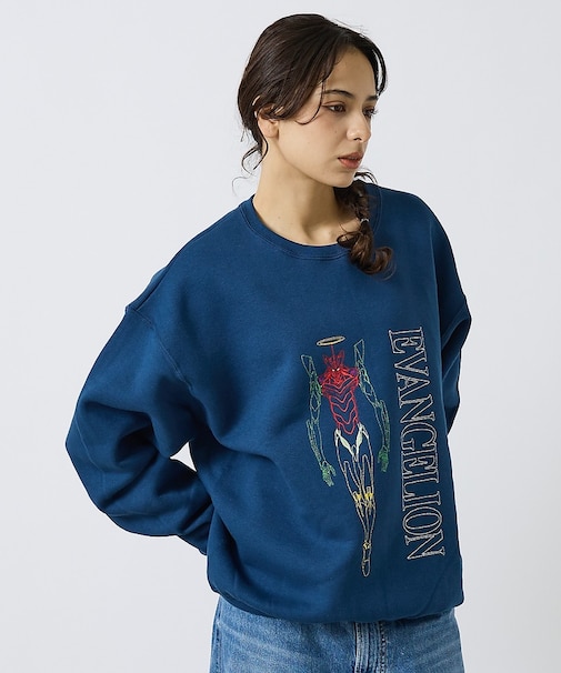 【EVANGELION x FRUIT OF THE LOOM】刺繍 クルーネッ