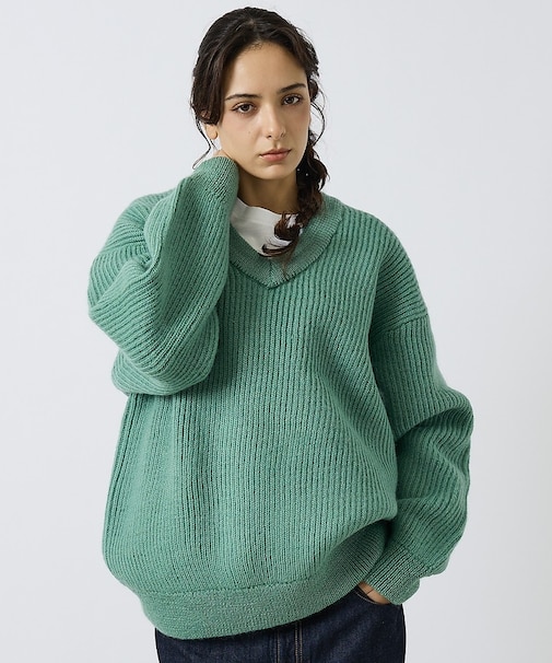 【LUCEBER/ルースバー】MID G KNIT V NECK SWEATER