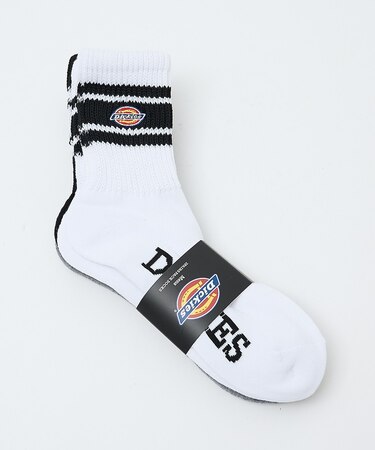 【Dickies / ディッキーズ】QDK3P3　底パイル刺繍ソックス/ライン/