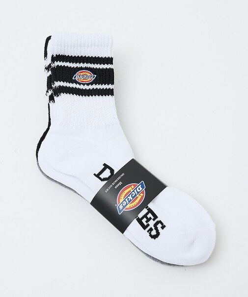 【Dickies / ディッキーズ】QDK3P3　底パイル刺繍ソックス/ライン/
