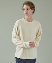 コットンブークレー クルーネックニット