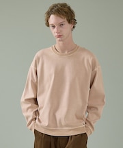 【スウェットライク】フェード ポンチ クルーネック プルオーバー