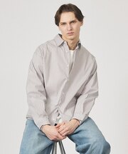 ストレッチコットン レギュラーカラー リラックスシャツ / オーバーサイズ