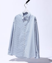 ストレッチコットン レギュラーカラー リラックスシャツ / オーバーサイズ