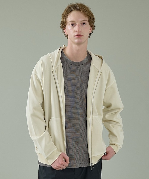 スウェットライク】フェード ポンチ ダブルZIPパーカー｜アバハウスの