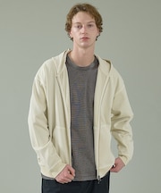 【スウェットライク】フェード ポンチ　ダブルZIPパーカー