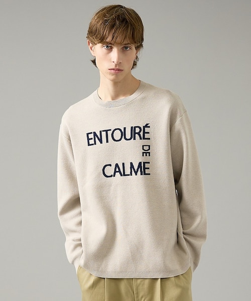 2026NEW】ジャガードロゴニット プルオーバー / オーバーサイズ / L