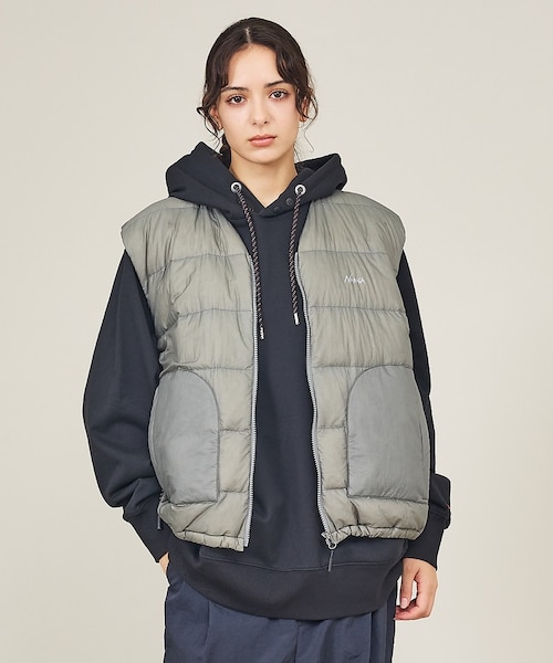 ハルカ  グレー ダウンベスト NANGA/ナンガ】SHEER DOWN VEST/ シアーダウンベスト/N2｜アバハウスの