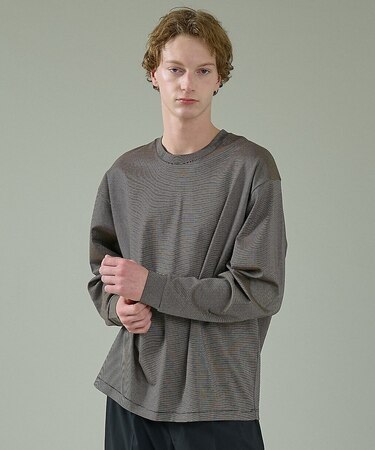 コットンポンチ モダンフィット ボーダーロンT / オーバーサイズ