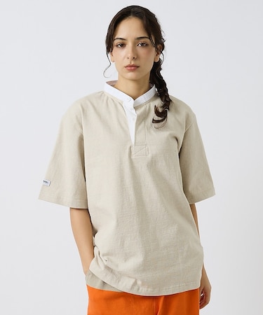 【BARBARIAN / バーバリアン】Henley Collar Short