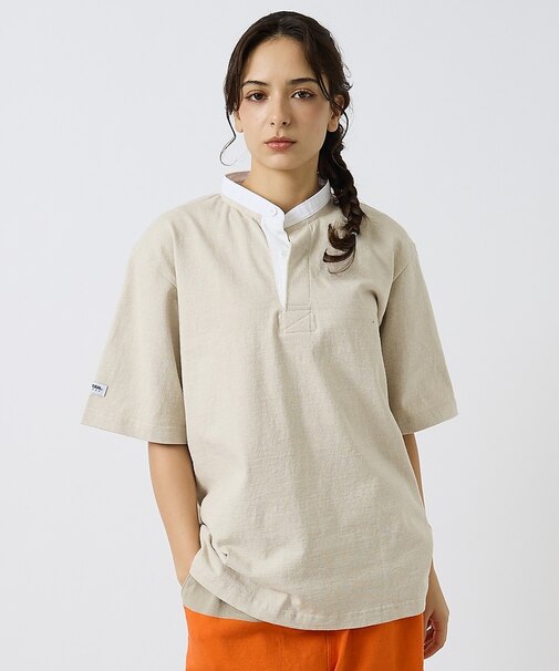 【BARBARIAN / バーバリアン】Henley Collar Short