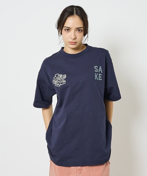 【YOIDORE/ヨイドレ】 酒愛好家　刺繍Tシャツ/SAKE ネオンプリントＴ