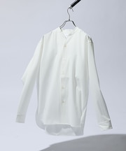 Vネック スキッパーシャツ / バンドカラー