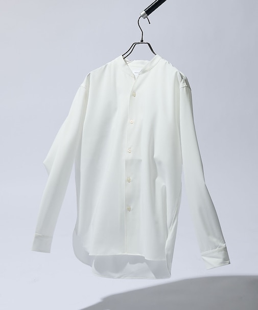 Vネック スキッパーシャツ / バンドカラー