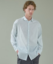 エアリーストライプ オーバーサイズ レギュラーカラーシャツ