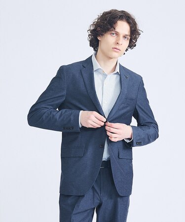 【セットアップ対応】スーパーストレッチ リネンジャケット/ FLEX JACKE