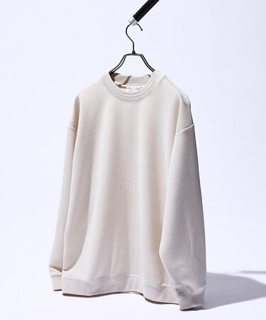 クォーターゲージニット クルーネックスウェット / リラックスフィット