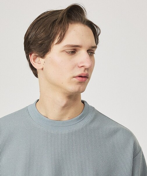 クォーターゲージニット クルーネックスウェット / リラックスフィット