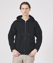 ヘリンボーン ジャガード ジップパーカー