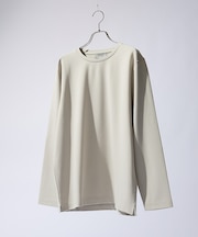 【SMART CLOSET】抗菌防臭 ポンチクルーネック 長袖Tシャツ