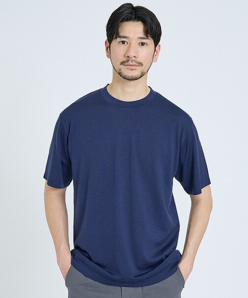 【メリノウール100％】 ハイゲージニット Tシャツ