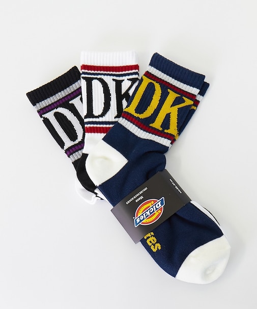 【Dickies / ディッキーズ】3P DKTXロゴソックス/3足パックロゴ靴