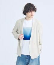 【セットアップ対応】デニムライクツイル ダブルジャケット