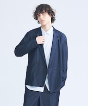 【セットアップ対応】デニムライクツイル ダブルジャケット